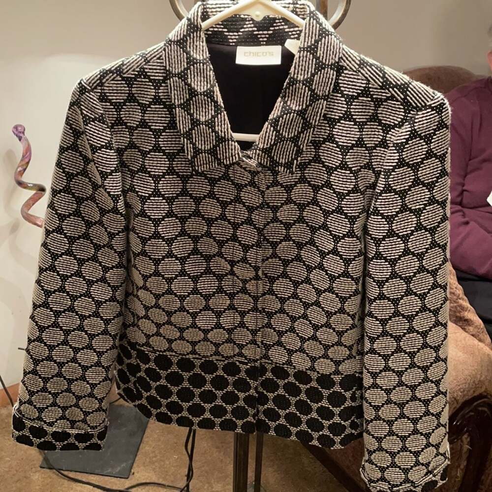 Chico’s jacket polka dot size 0 - Picture 3 of 4